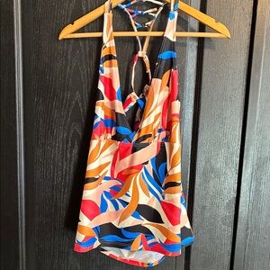 XL Prana Colorful strappy Women's Halter swim Top